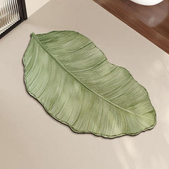 Green Plant Bathroom Mat, Bathroom Water Absorbing Mat, Home-shaped Door Mat, Silicate Mud Rug