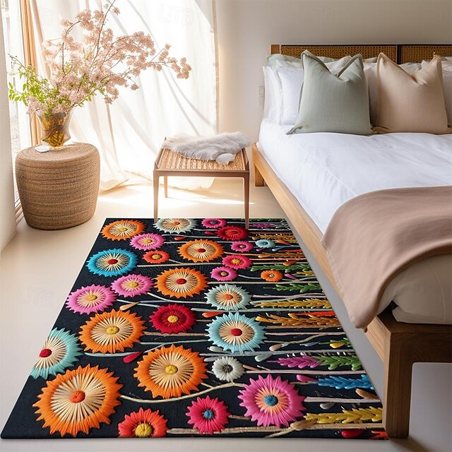 Deadlion Quilting Area Rug Kitchen Mat Non-Slip Oil Proof Floor Mat Livingroom Rug Indoor Outdoor Mat Bedroom Decor Bathroom Mat Entrance Rug Door Mat