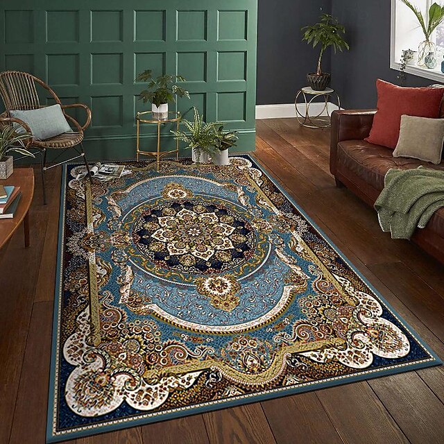 Boho Area Rug Kitchen Mat Non-Slip Oil Proof Floor Mat Livingroom Rug Indoor Outdoor Mat Bedroom Decor Bathroom Mat Entrance Rug Door Mat