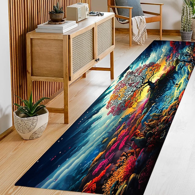 Tree of Life Non-Slip Floor Mat Oil Proof Rug Indoor Outdoor Mat Bedroom Decor Bathroom Mat Entrance Rug Door Mat