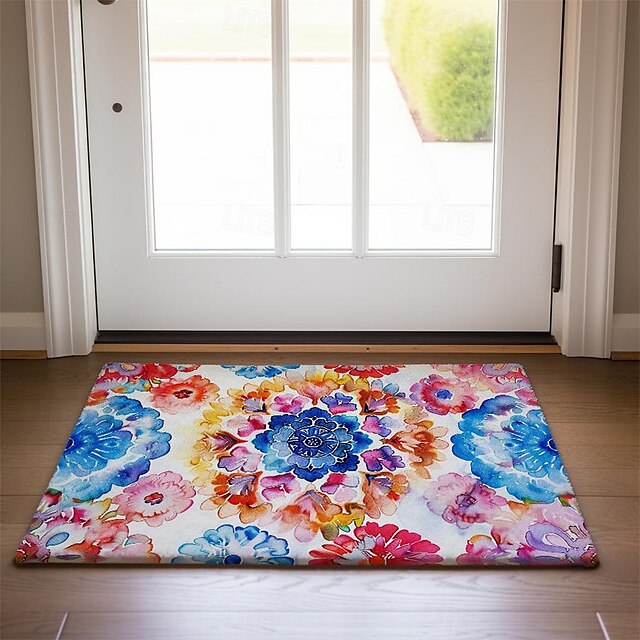 3D Flower Doormat Kitchen Mat Floor Mat Non-Slip Area Rug Oil Proof Rug Indoor Outdoor Mat Bedroom Decor Bathroom Mat Entrance Entryway Rug