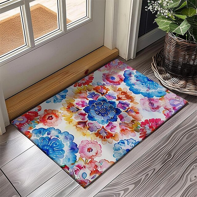 3D Flower Doormat Kitchen Mat Floor Mat Non-Slip Area Rug Oil Proof Rug Indoor Outdoor Mat Bedroom Decor Bathroom Mat Entrance Entryway Rug