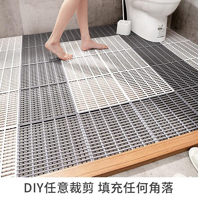 Shower Bath Mat Non-slip Carpet Tasteless Tpe Toilet Household Bathtub Bathroom Hollow Hydrophobic Anti Slip Pad Portable Skidproof Mat