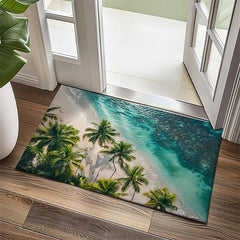 Beach View Doormat Kitchen Mat Floor Mat Non-Slip Area Rug Oil Proof Rug Indoor Outdoor Mat Bedroom Decor Bathroom Mat Entrance Rug