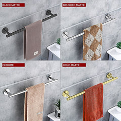 Wall Mounted Towel Rail, Bath Accessories Thicken Stainless Steel Shower Towel Rack for Bathroom, Towel Holder 30-60cm