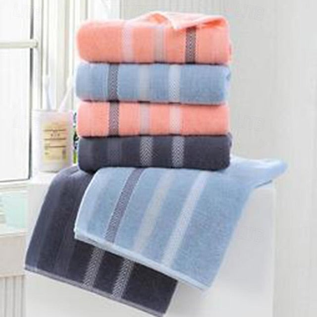 100% Cotton 34*74cm Absorbent Face Towels,Thickened Men's Couple Cotton Towels, Highly Absorbent Towels For Bathrooms, Gyms, Hotels And Spas, Solid Color Bath Towel