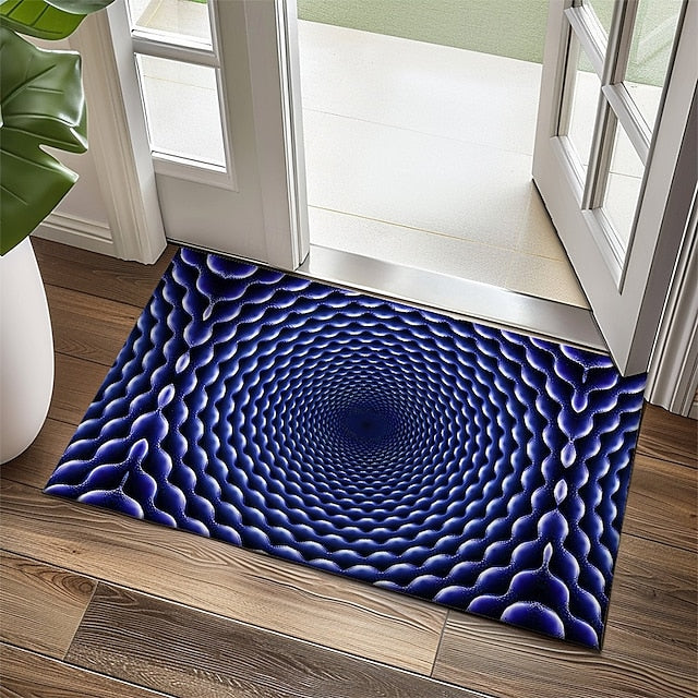 3D Vortex Doormat Kitchen Mat Floor Mat Non-Slip Area Rug Oil Proof Rug Indoor Outdoor Mat Bedroom Decor Bathroom Mat Entrance Rug Optical Illusion