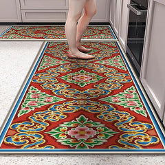 Ethnic Mandala Kitchen Mat Non-Slip Rug Indoor Outdoor Mat Bedroom Decor Bathroom Mat Entrance Rug Door Mat