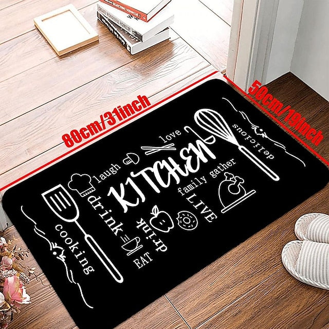 Modern Kitchen Rug Entrance Door Mat Decoration Living Room Rug Home Bedroom Bedside Corridor Floor Bathroom Non-Slip Floor Mat