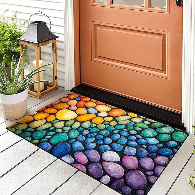 Valentine's Day Love Cobblestone Doormat Kitchen Mat Floor Mat Non-Slip Area Rug Oil Proof Rug Indoor Outdoor Mat Bedroom Decor Bathroom Mat Entrance Rug