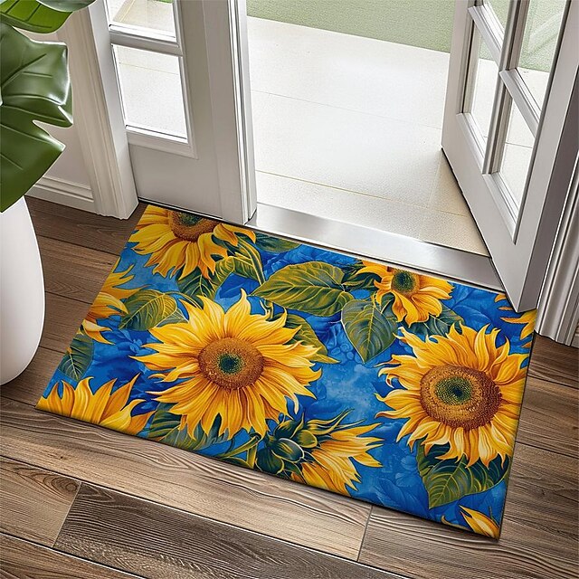 Autumn Sunflowers Doormat Kitchen Mat Floor Mat Non-Slip Area Rug Oil Proof Rug Indoor Outdoor Mat Bedroom Decor Bathroom Mat Entrance Rug