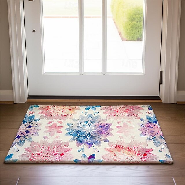 3D Flower Doormat Kitchen Mat Floor Mat Non-Slip Area Rug Oil Proof Rug Indoor Outdoor Mat Bedroom Decor Bathroom Mat Entrance Entryway Rug