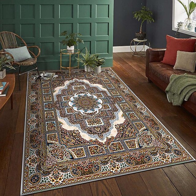 Boho Area Rug Kitchen Mat Non-Slip Oil Proof Floor Mat Livingroom Rug Indoor Outdoor Mat Bedroom Decor Bathroom Mat Entrance Rug Door Mat