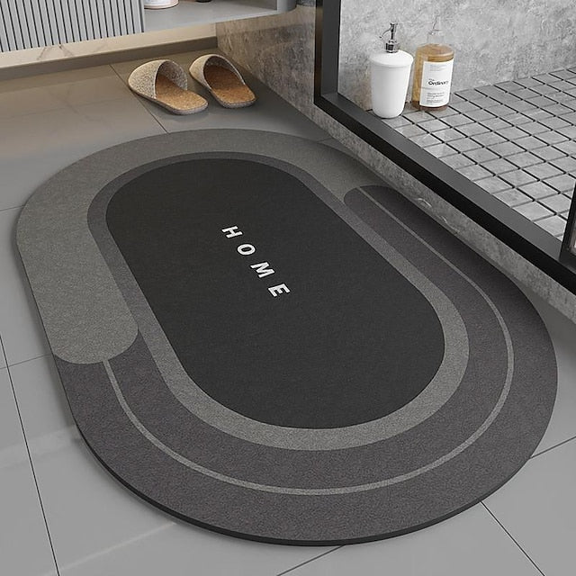 Diatomaceous Earth Bath Mat Super Absorbent Toilet Door Quick-Drying Foot Mat Entry Door Mat Non-Slip Mat