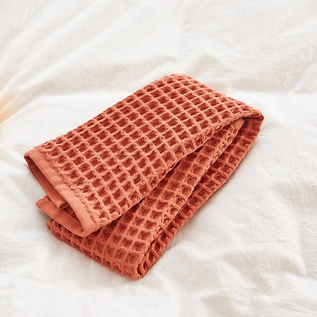 Ultra Soft Face Bath Towel Waffle Beach Towel Cover Blanket Honeycomb Mesh Large Towel Long Staple Cotton