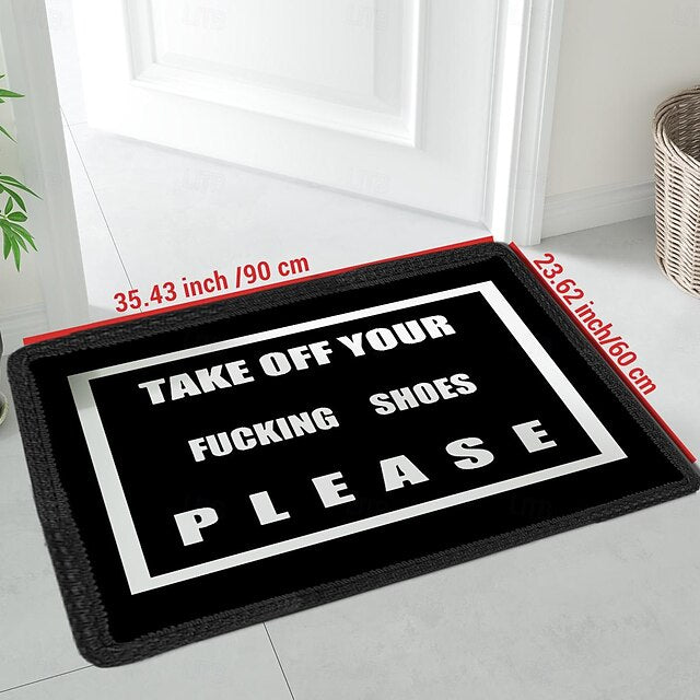 Character Words Doormat Kitchen Mat Floor Mat Non-Slip Area Rug Oil Proof Rug Indoor Outdoor Mat Bedroom Decor Bathroom Mat Entrance Rug