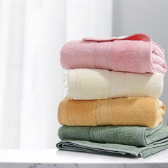 100% Bamboo Fiber Soft And Absorbent Solid Color Hand Towel Or Face Towel For Home Bathroom