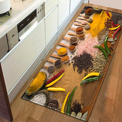 Spices Area Rug Kitchen Mat Non-Slip Oil Proof Floor Mat Livingroom Rug Indoor Outdoor Mat Bedroom Decor Bathroom Mat Entrance Rug Door Mat