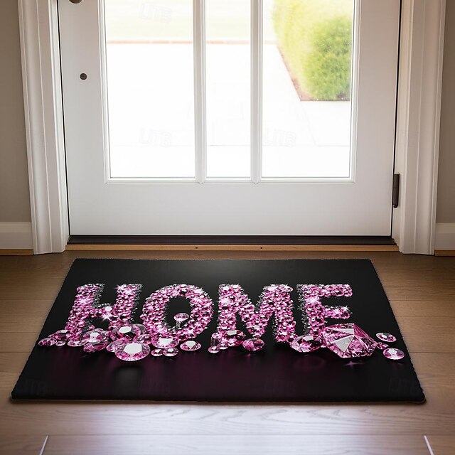 Crystal Home Doormat Floor Mats Washable Rugs Kitchen Mat Non-Slip Oil Proof Rug Indoor Outdoor Mat Bedroom Decor Bathroom Mat Entrance Rug